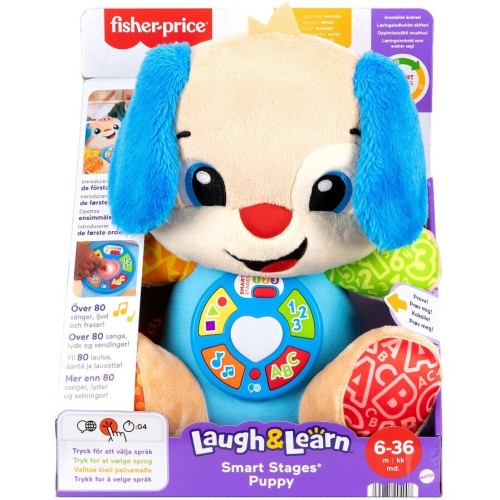 Mattel Fisher-Price Laugh & Learn, Εκπαιδευτικό Σκυλάκι Μπλε Smart Stages JFD25 194735293971