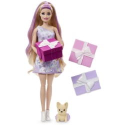 Mattel Barbie Party Unboxed Reveal Κούκλα Ξανθία Με Γαλλικό Μπουλντόγκ JFG70 194735296538