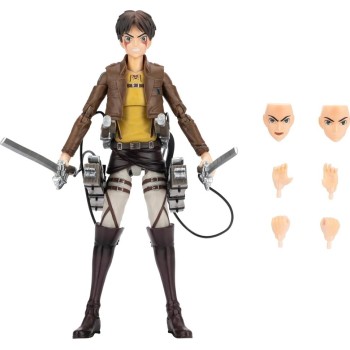 Jazwares Total Anime Action Figure 16Cm With Accessories W1 (5 Designs) – Eren Jaeger (Attack On Titan),  JWT00001 191726717621