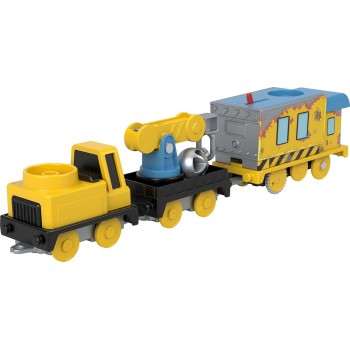 Mattel Fisher-Price Thomas & Friends Motorized Toy Train Wreck ‘N Roll Carly The Crane With Construction Wrecking Ball For Presc