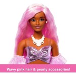 Mattel barbie deluxe  doll 1 in barbiecore outfit, pink hair and glossy pink dress HYV25 194735255979