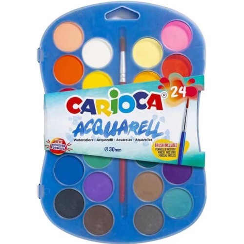 Watercolours CARIOCA 24 + Brush C42405 8003511424053