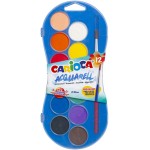 CARIOCA Acquarell Watercolors With Plastic Case 12 Pcs C42404 8003511724047