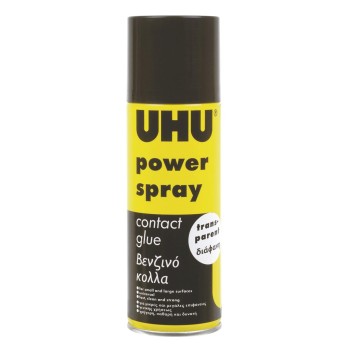 UHU Power Spray Βενζινόκολλας (Κόλλας Επαφής) 200 Ml 62938 4026700438505