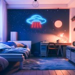 Xanlite Children's UFO Neon Wall Light 439204 3700619439204