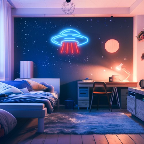 Xanlite Φωτιστικό Τοίχου Παιδικό UFO Neon 439204 3700619439204