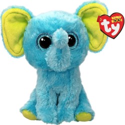 Ty Beanie Boos Trunkles Fluffy Blue Ivory 15cm 1607-37359 008421373598