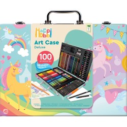 As company Happihobbi Κασετίνα Ζωγραφικής Deluxe Μονόκερος Με 100 Αξεσουάρ Για 3+ Χρονών 1038-82058 5203068820589