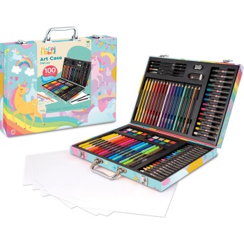 As company Happihobbi Κασετίνα Ζωγραφικής Deluxe Μονόκερος Με 100 Αξεσουάρ Για 3+ Χρονών 1038-82058 5203068820589