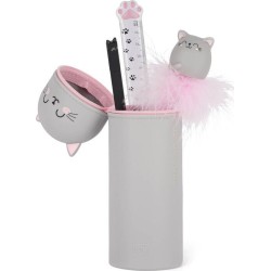 Legami 2 In 1 Soft Silicone Pencil Case - Kawaii Kitty KA0016 8052694010058