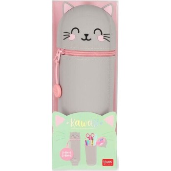 Legami 2 Σε 1 Μολυβοθήκη Μαλακή Θήκη Σιλικόνης - Kawaii Kitty Γατούλ KA0016 8052694010058
