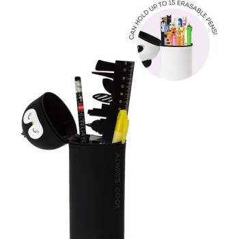 Legami 2 In 1 Soft Silicone Pencil Case - Kawaii Penguin KA0015 8052694010041