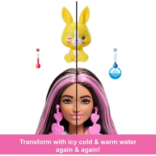 Mattel Barbie Cutie Reveal Doll & Accessories With Tie-Dyed Bunny Plush Costume & 10 Surprises HRK38 194735178575