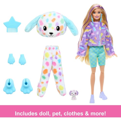 Mattel Barbie Cutie Reveal Κούκλα - Σκυλάκι Dalmatian Dreams Of Colour Με 10 Εκπλήξεις HRK41 194735178636