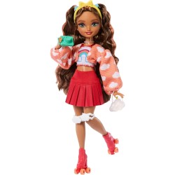 Mattel Barbie Dream Besties Doll And Accessories, Teresa Posable Roller Skating Fashion Doll With Brown Hair JFX98 194735308361