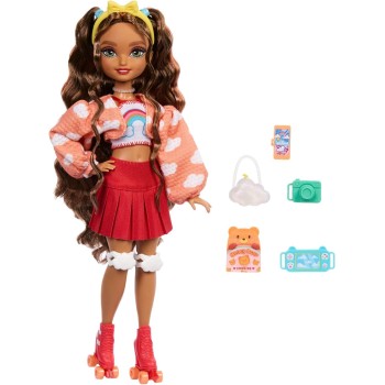 Mattel Barbie Dream Besties Doll And Accessories, Teresa Posable Roller Skating Fashion Doll With Brown Hair JFX98 194735308361