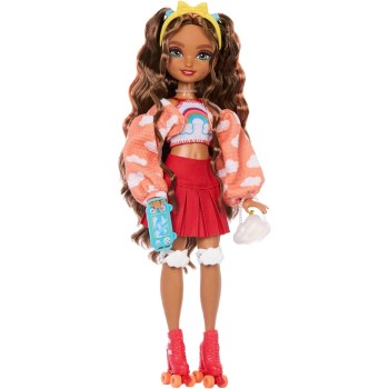 Mattel Barbie Dream Besties Doll And Accessories, Teresa Posable Roller Skating Fashion Doll With Brown Hair JFX98 194735308361