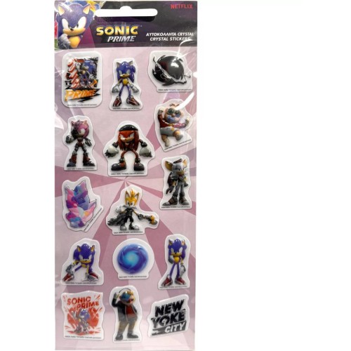 GIM Sonic The Hedgehog Sticker Crystal Bubble Sonic Prime Αυτοκόλλητα 775-40220 5204549166998