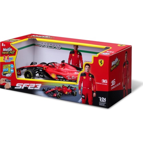 Maisto M82357 Tech R/C Ferrari Sf-23 2023, Leclerc 16 Car-2.4Ghz Rc Vehicle, Red 49/82357 090159823575