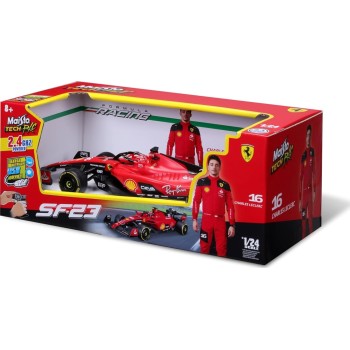 Maisto M82357 Tech R/C Ferrari Sf-23 2023, Leclerc 16 Car-2.4Ghz Rc Vehicle, Red 49/82357 090159823575