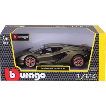Bburago 1/24 Lamborghini Sian FKP37 Green Die-Cast 18/21099 GREEN 4893993210992