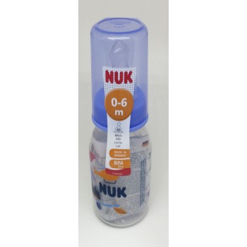 NUK Classic Μπιμπερό Πολυπροπυλενίου 110Ml Θηλή Σιλικόνης Μεγέθους 1 (0-6 Μηνών) M (Μεσαία Οπή) 10743404 4008600129851