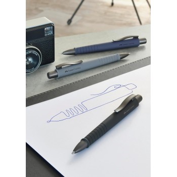 Faber-Castell poly ball xb ballpoint pen - black writing color blue 241190 6933256634450