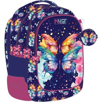 Diakakis imports Backpack Must Team 32Χ18Χ43 3 Compartments Butterfly 000586192 5205698730177