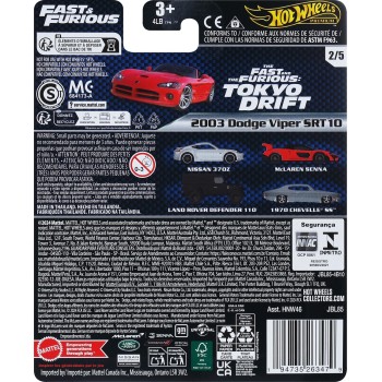Mattel Hot Wheels Hw Premium - Fast And Furious Hw 2003 Dodge Viper Srt10 Fast And Furious Όχημα Παιχνίδι HNW46 / JBL85 19473526