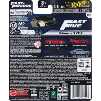 Mattel Hot Wheels Hw Premium - Fast And Furious Hw Nissan 370Z Fast And Furious Όχημα Παιχνίδι HNW46 / JBL91 194735263547