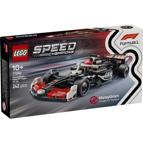 LEGO speed champions αγωνιστικό αυτοκίνητο moneygram haas f1® team vf-24 77250 5702017816173