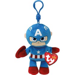 Ty Beanie Babies Clip Fluffy Captain America 8.5Cm 1607-34004 008421340040