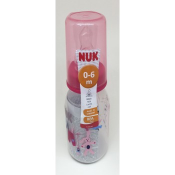 NUK Classic Μπιμπερό Πολυπροπυλενίου 110Ml Θηλή Σιλικόνης Μεγέθους 1 (0-6 Μηνών) M (Μεσαία Οπή) 10743404 4008600129851