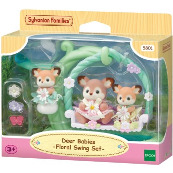 Epoch Sylvanian Families - Μωρά Ελαφάκια -Σετ Φλοράλ Κούνιας 5801 5054131058015