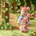 Epoch Sylvanian Families - Μωρά Ελαφάκια -Σετ Φλοράλ Κούνιας 5801 5054131058015