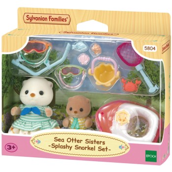 Epoch Sylvanian Families - Sea Otter Sisters-Splashy Snorkel Set- 5804 5054131058046