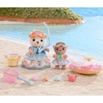 Epoch Sylvanian Families - Sea Otter Sisters-Splashy Snorkel Set- 5804 5054131058046