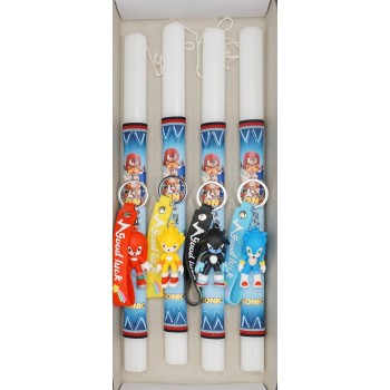 Λαμπάδες Decor Sonic The Hedgehog Candle A Sonic Keychain 25790 5202200008243