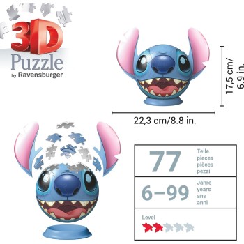 Ravensburger Disney Stitch 3D Puzzle Night Light 72 pcs Stitch 11574 4005556115747