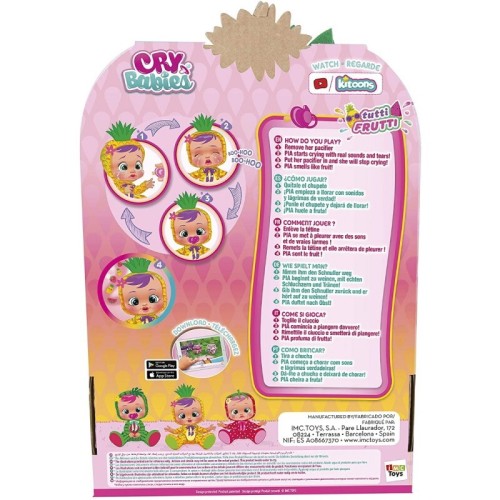 As company Cry Babies Κούκλα Κλαψουλίνια Tutti Frutti - 1 Τμχ 1500-15735 5203068157357