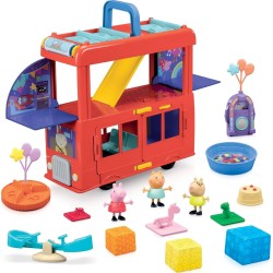 Hasbro Peppa Pig Peppas 2-In-1 Party Bus Playset With Toy Figures And Accessories, F8881 5010996232380