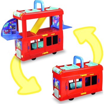 Hasbro Peppa Pig Peppas 2-In-1 Party Bus Playet Με Φιγούρες Και Αξεσουάρ Παιχνιδιών, F8881 5010996232380