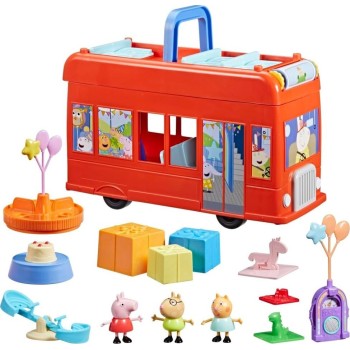 Hasbro Peppa Pig Peppas 2-In-1 Party Bus Playset With Toy Figures And Accessories, F8881 5010996232380