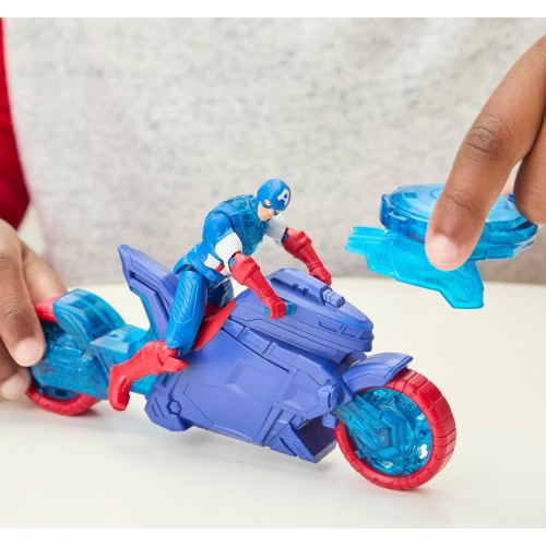 Hasbro Avengers Epic World Of Action Captain America Shield-Shot Cycle, Figure And G0889 5010996283887
