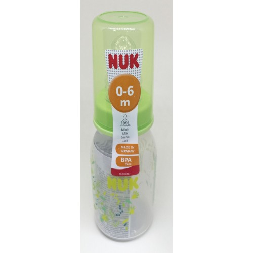 NUK Classic Μπιμπερό Πολυπροπυλενίου 110Ml Θηλή Σιλικόνης Μεγέθους 1 (0-6 Μηνών) M (Μεσαία Οπή) 10743404 4008600129851