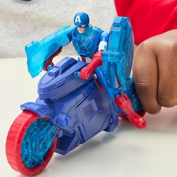 Hasbro Avengers Epic World Of Action Captain America Shield-Shot Cycle, Figure And G0889 5010996283887