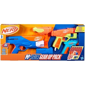 Hasbro Nerf N Series Gear Up Pack, 3 X Blasters, 18 Nerf N1 Darts Compatible Only With Nerf N Series Blasters F8633 501099620942
