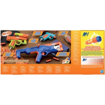 Hasbro Nerf N Series Gear Up Pack, 3 X Blasters, 18 Nerf N1 Darts Compatible Only With Nerf N Series Blasters F8633 501099620942