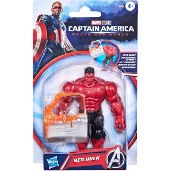 Hasbro Marvel Avengers Epic Hero Series Captain America: Brave New World Red Hulk Action Figure, 4-Inch Super Hero Toys For Kids