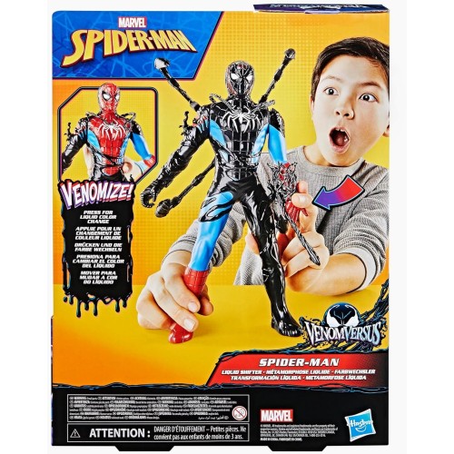 Hasbro Spiderman Spider-Man Marvel Venomversus Liquid Shifter Action Figure With Accessories, 11-Inch-Scale Super Hero Toys For 